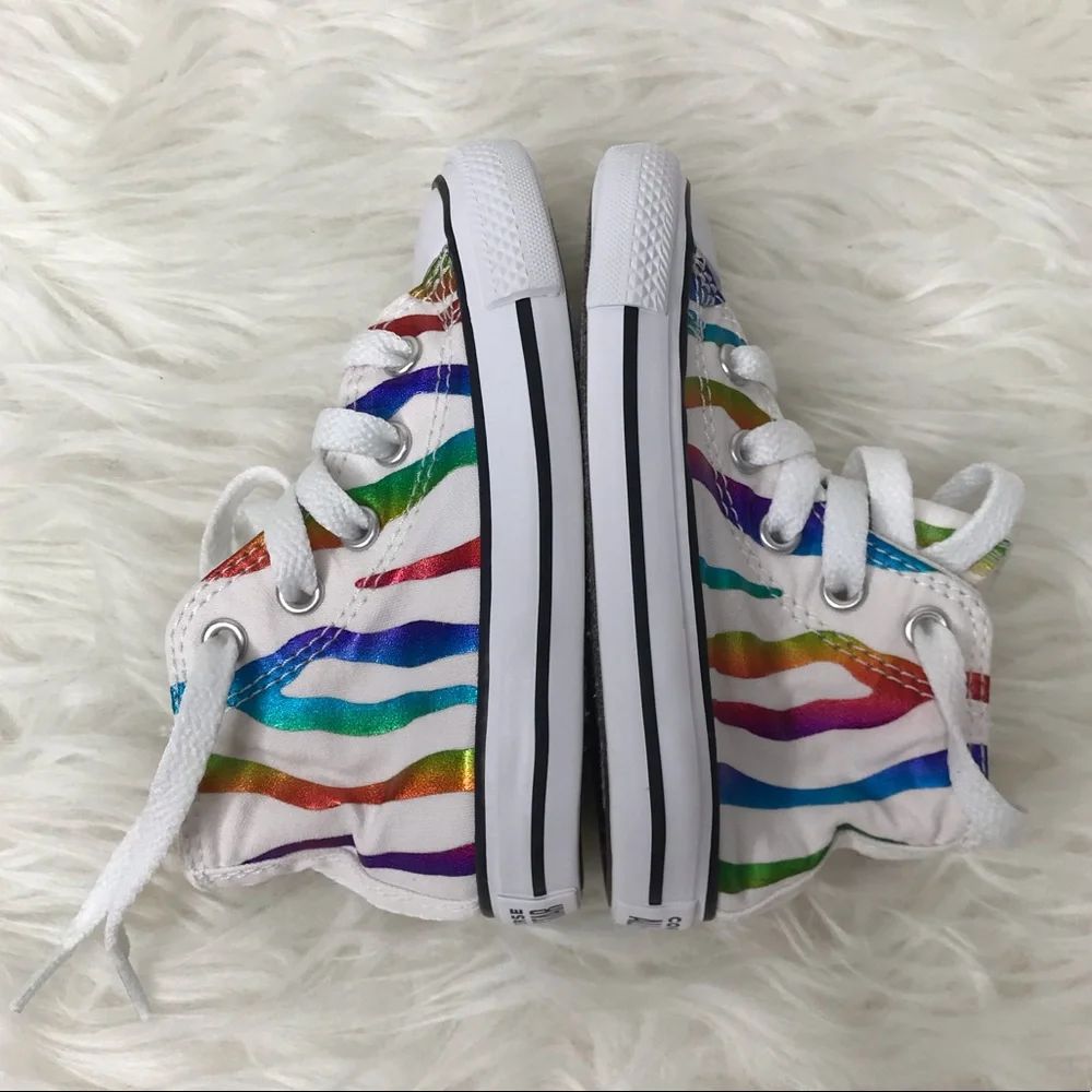 Converse Infant Chuck Taylor All Star High Top Zebra Sneaker Size 6